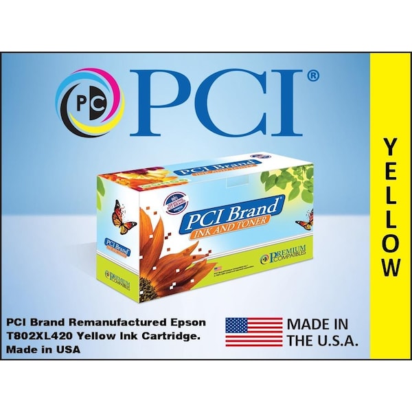 Pci Reman Epson T802XL T802XL420S Black Ink for WorkForce EC4020, EC4030, EC4040, 4720, WF4730, WF4734, 4740 T802XL420-PCI - main